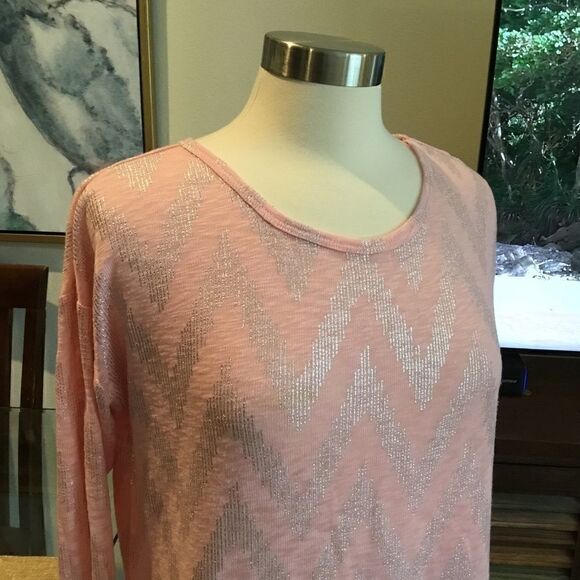 TANK TOP LONG SLEEVES PINK METALLIC SIZE L - Picture 6 of 8